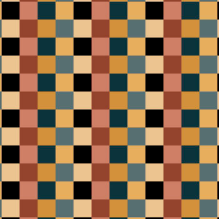 Checkered Multicolor Pattern XI Retro Midcentury Coffee Mug Gallery Image 2