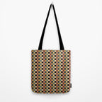 Checkered Multicolor Pattern XI Retro Midcentury Tote Bag Gallery Image 2