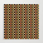 Checkered Multicolor Pattern XI Retro Midcentury Wood Wall Art Gallery Image 1