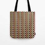 Checkered Multicolor Pattern XI Retro Midcentury Tote Bag Gallery Image 1