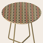 Checkered Multicolor Pattern XI Retro Midcentury Side Table Gallery Image 2