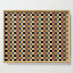Checkered Multicolor Pattern XI Retro Midcentury Serving Tray Gallery Image 1