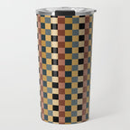 Checkered Multicolor Pattern XI Retro Midcentury Travel Mug Gallery Image 1