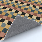 Checkered Multicolor Pattern XI Retro Midcentury Rug Gallery Image 4