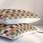 Checkered Multicolor Pattern XI Retro Midcentury Pillow Sham Gallery Image 3