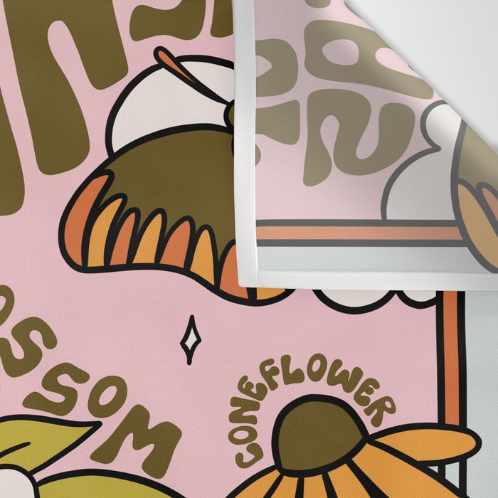 Arkansas Wildflowers Wall Tapestry Gallery Image 3