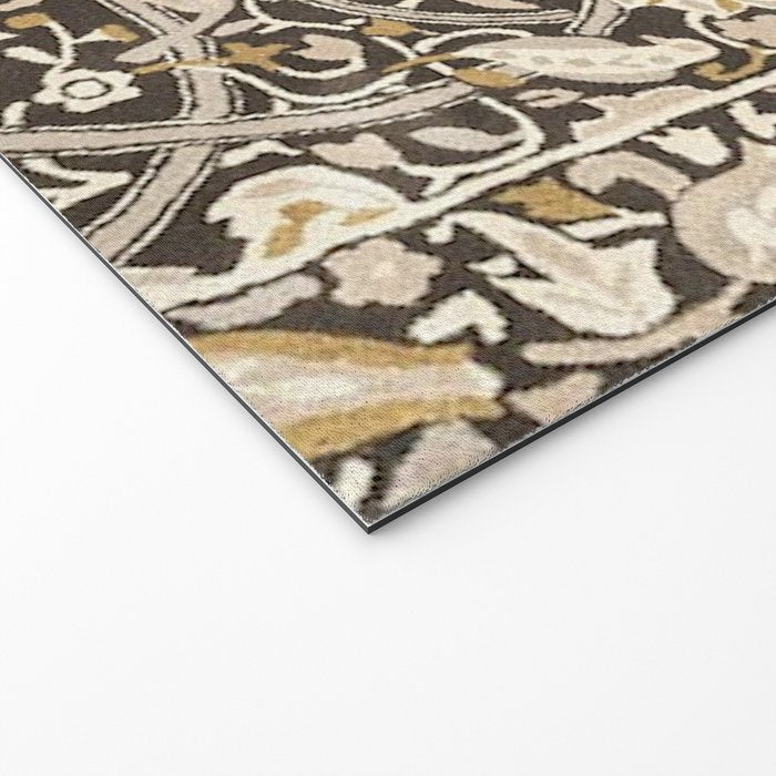 William Morris Bullerswood Charcoal Mustard Welcome Mat Gallery Image 2