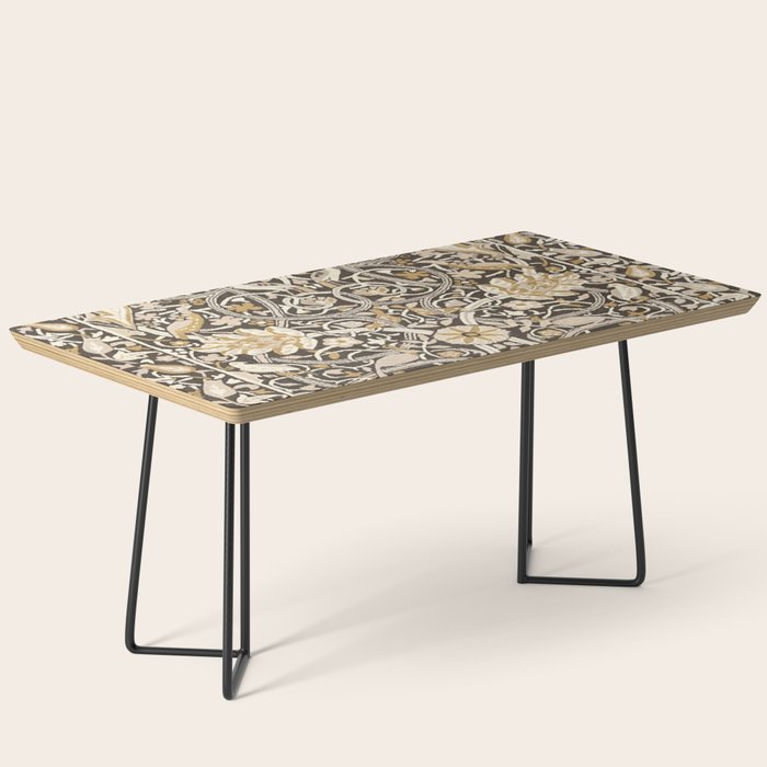 William Morris Bullerswood Charcoal Mustard Coffee Table Gallery Image 1
