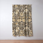 William Morris Bullerswood Charcoal Mustard Window Curtain Gallery Image 3