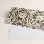 William Morris Bullerswood Charcoal Mustard Wrapping Paper Gallery Image 2