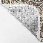 William Morris Bullerswood Charcoal Mustard Bath Mat Gallery Image 2
