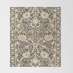William Morris Bullerswood Charcoal Mustard Throw Blanket Gallery Image 2