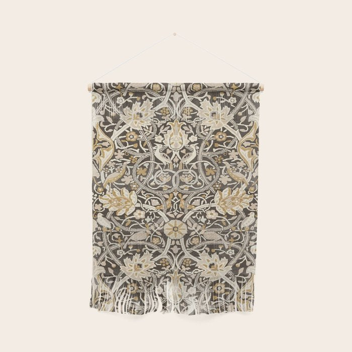 William Morris Bullerswood Charcoal Mustard Wall Hanging Gallery Image 1