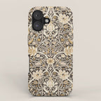 William Morris Bullerswood Charcoal Mustard iPhone Case Gallery Image 1