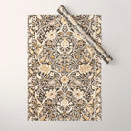 William Morris Bullerswood Charcoal Mustard Wrapping Paper Gallery Image 1