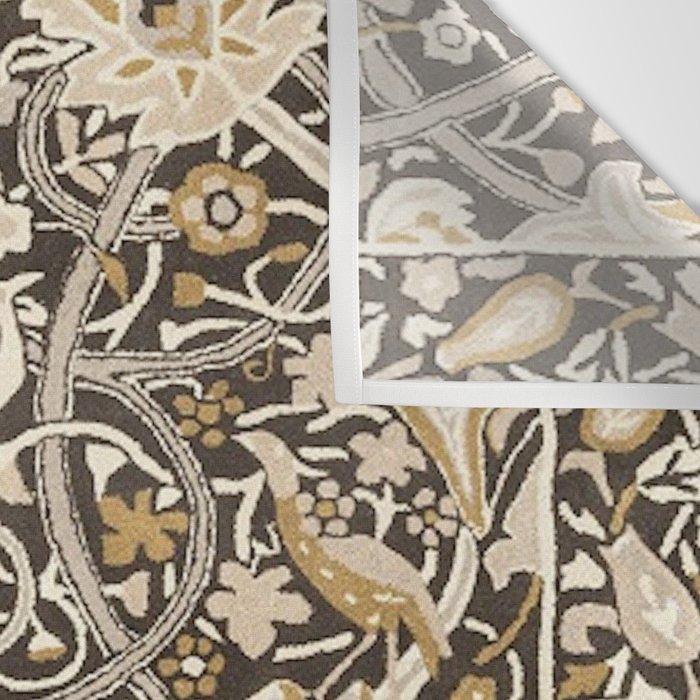William Morris Bullerswood Charcoal Mustard Wall Tapestry Gallery Image 3