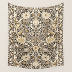 William Morris Bullerswood Charcoal Mustard Wall Tapestry Gallery Image 4