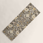 William Morris Bullerswood Charcoal Mustard Yoga Mat Gallery Image 1