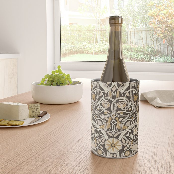 William Morris Bullerswood Charcoal Mustard Wine Chiller Gallery Image 4