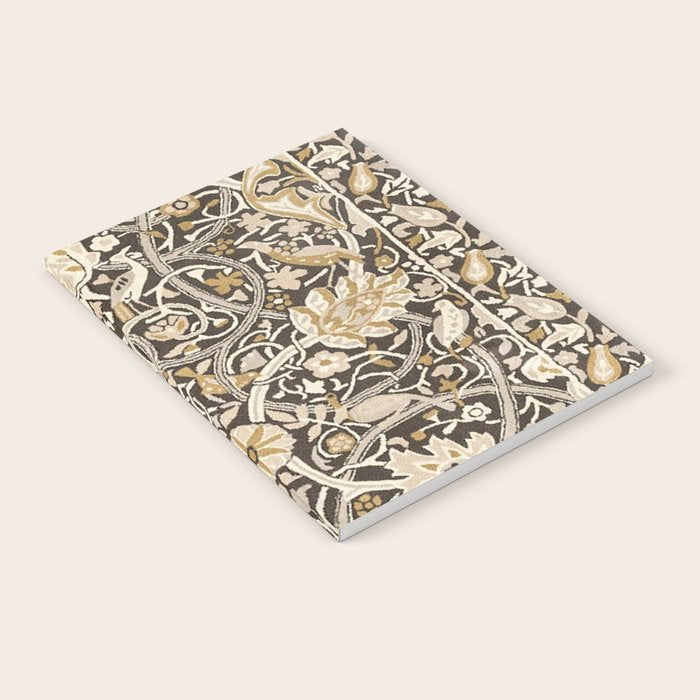 William Morris Bullerswood Charcoal Mustard Notebook Gallery Image 1