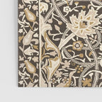 William Morris Bullerswood Charcoal Mustard Poster Gallery Image 3