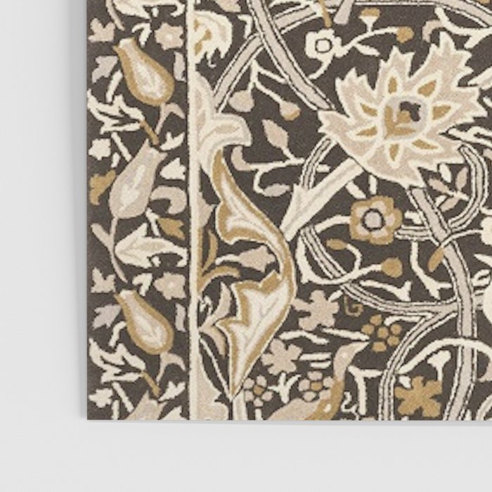 William Morris Bullerswood Charcoal Mustard Poster Gallery Image 3