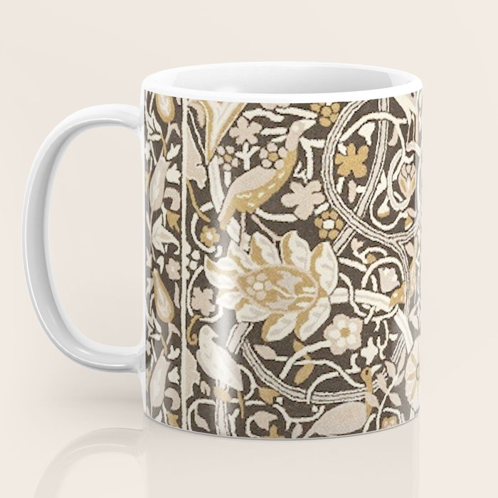 William Morris Bullerswood Charcoal Mustard Coffee Mug Gallery Image 3