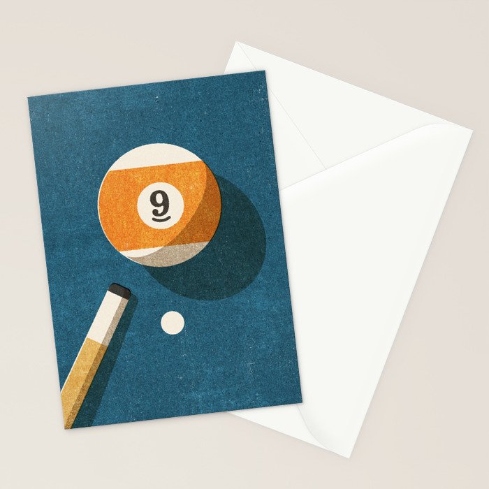 BILLIARDS / Ball 9 Stationery Card Gallery Image 2
