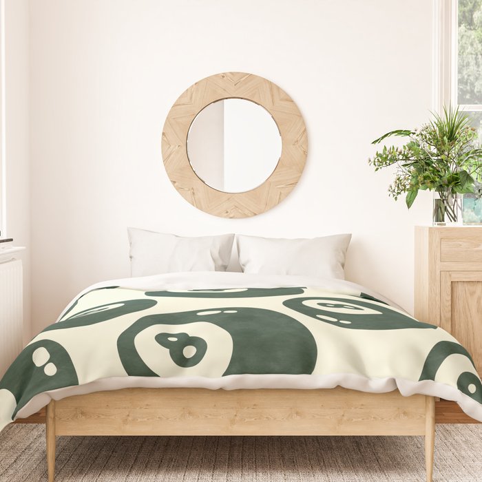 The 8 Ball Clubhouse Old Money Green Duvet Cover Gallery Image 3
