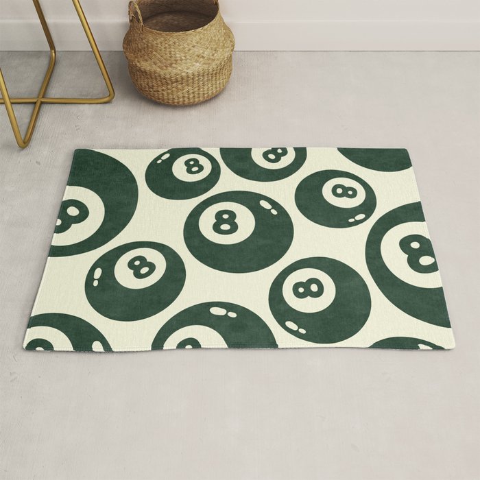 The 8 Ball Clubhouse Old Money Green Rug Gallery Image 1
