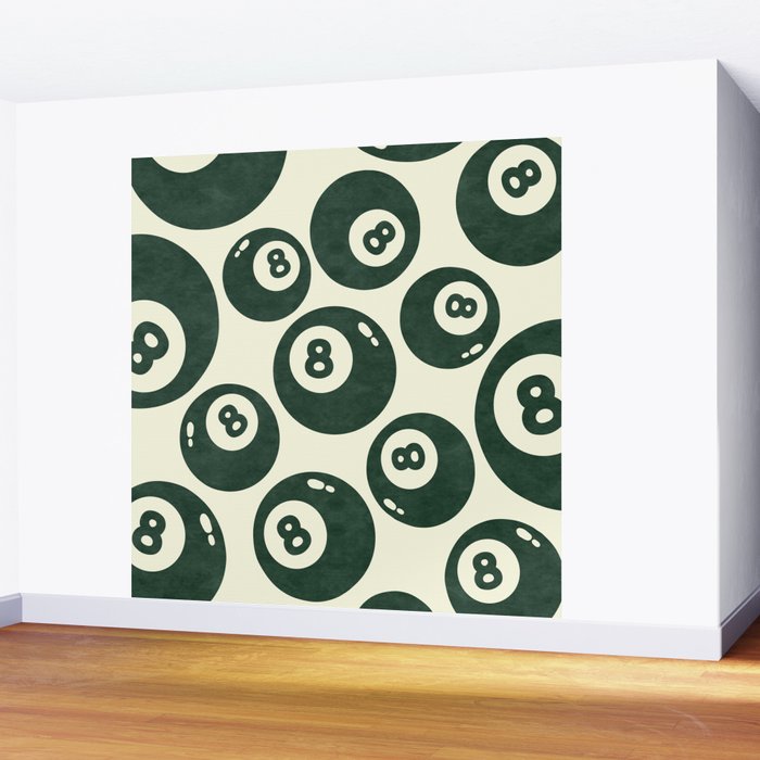 The 8 Ball Clubhouse Old Money Green Wall Mural Gallery Image 2