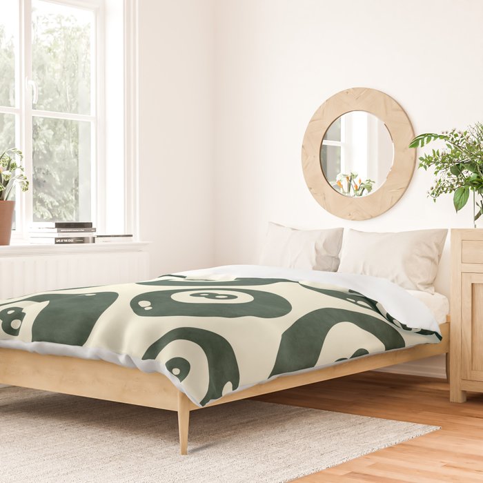 The 8 Ball Clubhouse Old Money Green Duvet Cover Gallery Image 2