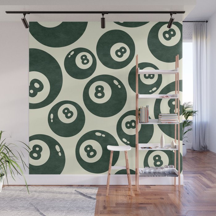 The 8 Ball Clubhouse Old Money Green Wall Mural Gallery Image 1