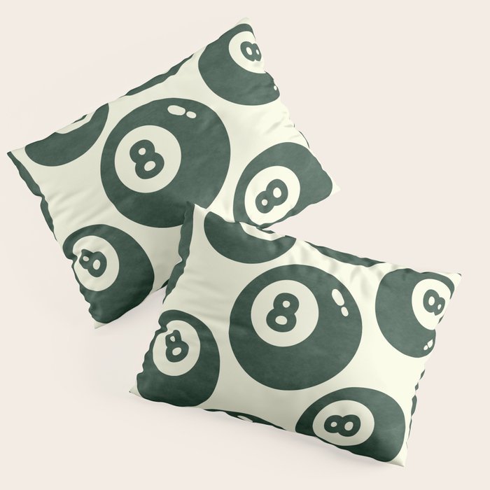 The 8 Ball Clubhouse Old Money Green Pillow Sham Gallery Image 3