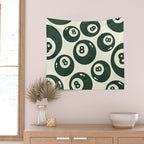 The 8 Ball Clubhouse Old Money Green Wall Tapestry Gallery Image 2