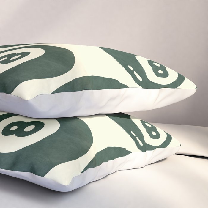 The 8 Ball Clubhouse Old Money Green Pillow Sham Gallery Image 3