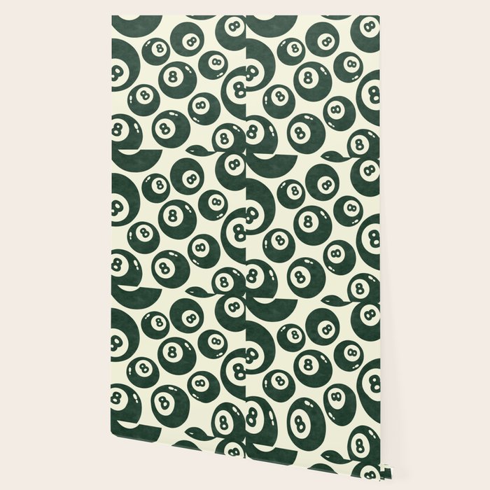 The 8 Ball Clubhouse Old Money Green Wallpaper Gallery Image 2