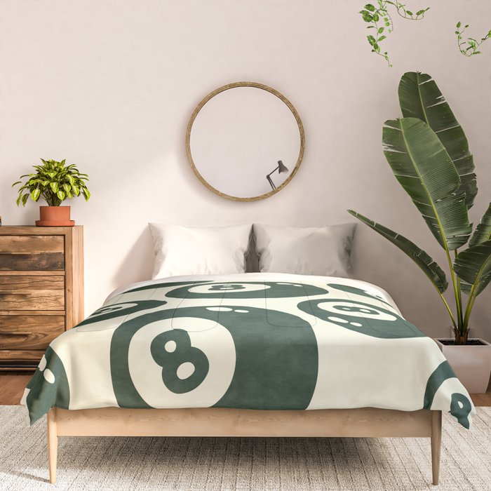 The 8 Ball Clubhouse Old Money Green Comforter Gallery Image 3