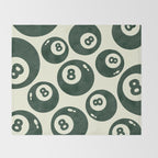 The 8 Ball Clubhouse Old Money Green Throw Blanket Gallery Image 2
