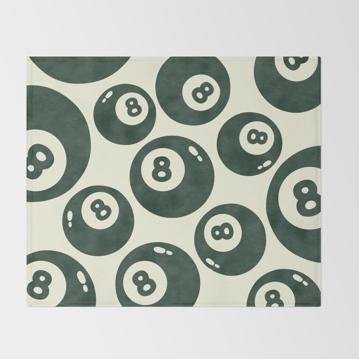 The 8 Ball Clubhouse Old Money Green Throw Blanket Gallery Image 2