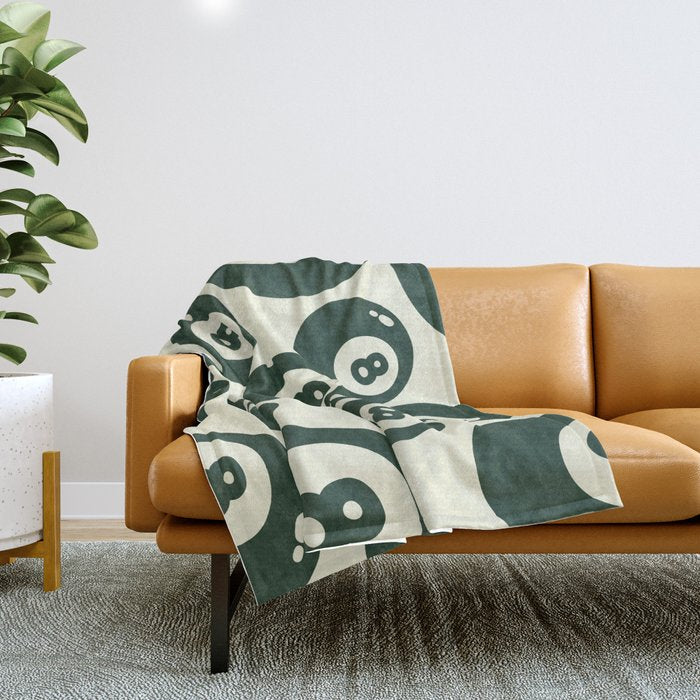 The 8 Ball Clubhouse Old Money Green Throw Blanket Gallery Image 1