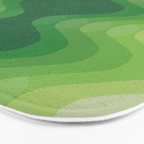 Retro 1970s Style Sonic Wave Pattern 230 Green Bath Mat Gallery Image 3