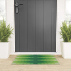 Retro 1970s Style Sonic Wave Pattern 230 Green Welcome Mat Gallery Image 3
