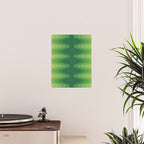 Retro 1970s Style Sonic Wave Pattern 230 Green Poster Gallery Image 2