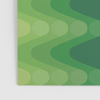 Retro 1970s Style Sonic Wave Pattern 230 Green Poster Gallery Image 3