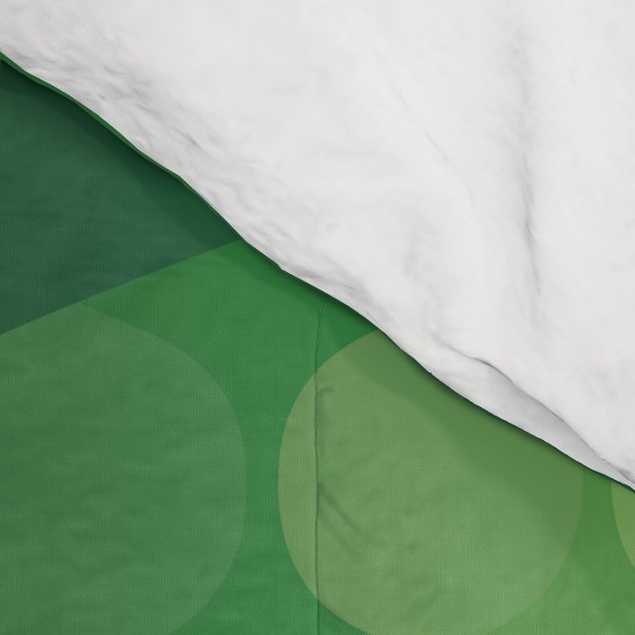 Retro 1970s Style Sonic Wave Pattern 230 Green Comforter Gallery Image 4
