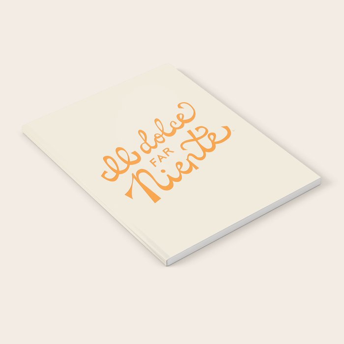 Il dolce far niente (The sweetness of doing nothing) - Orange Notebook Gallery Image 1