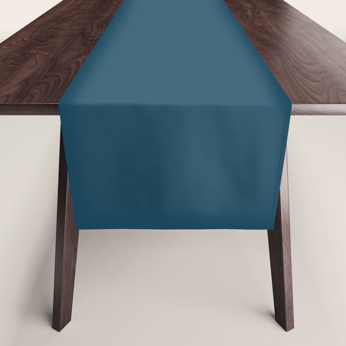 Beautiful Blue Ocean Solid Color Table Runner Gallery Image 1