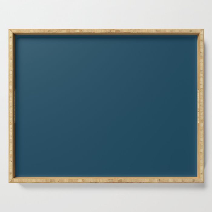 Beautiful Blue Ocean Solid Color Serving Tray Gallery Image 1