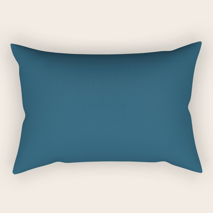 Beautiful Blue Ocean Solid Color Rectangular Pillow Gallery Image 2